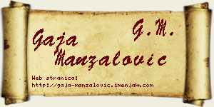 Gaja Manzalović vizit kartica
